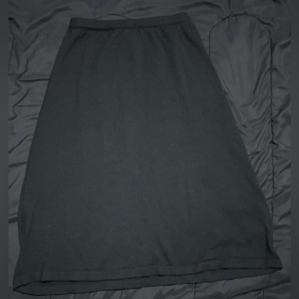 90s Y2K Black Midi Skirt